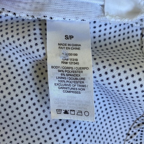 DYNAMITE V-Neck Long Puffy Sleeves Corset Buttons Blouse • Polka Dot • S Small - Picture 10 of 12